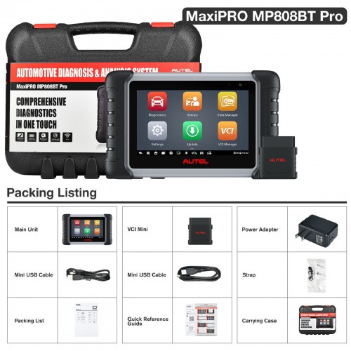 Autel MaxiPRO MP808BT Pro Wireless OE-Level All Systems Diagnostic Scanner Upgrade of MP808BT/MS906 Support Unlock Hidden Function
