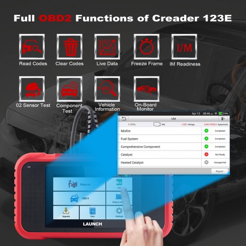 Launch CRP123E OBD2 Code Reader Diagnostic Tool for Engine/ABS/SRS/Transmission Tests Lifetime Free Update