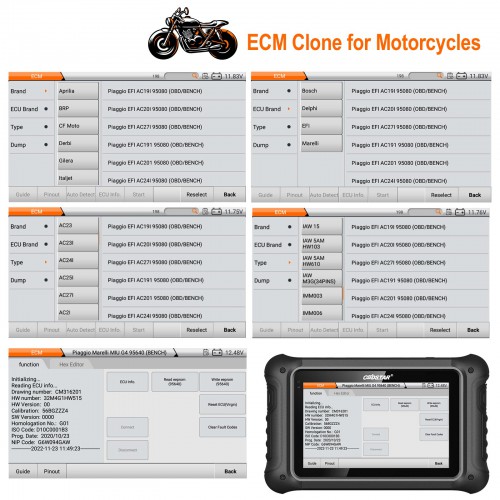 [Single Software Version]OBDSTAR DC706 ECU ECM TCM BCM Cloning Programming Tool for Car and Motorcycle by OBD or Bench One Year Free Update