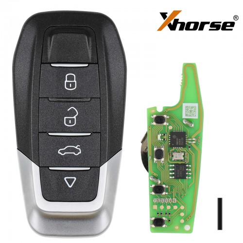 Xhorse XKFEF6EN Universal Remote Key FA.LL Type Wired Folding Key 4 Buttons Bright Black 5pcs/lot