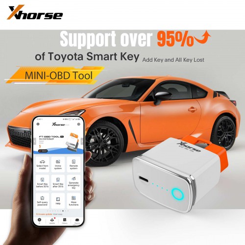 Xhorse MINI-OBD Tool XDMOT0GL Toyota Mini OBD Tool for Toyota Smart Key Add key and All Key Lost