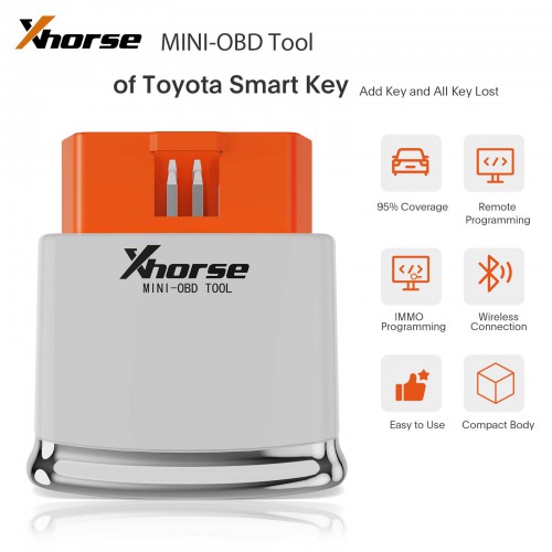 Xhorse MINI-OBD Tool XDMOT0GL Toyota Mini OBD Tool for Toyota Smart Key Add key and All Key Lost