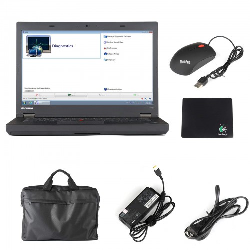Wifi VXDIAG VCX SE DOIP for Benz & BMW with 1TB Software SSD Pre-installed on Second-Hand Lenovo T440P Laptop