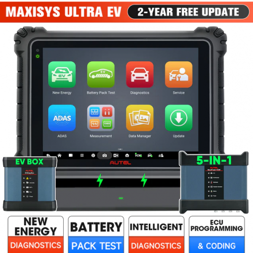[EU/UK Ship]Autel MaxiSys Ultra EV Intelligent EV Diagnostics Tool With EVDiag Kit VCMI EV High-Voltage System & Battery Pack Analysis