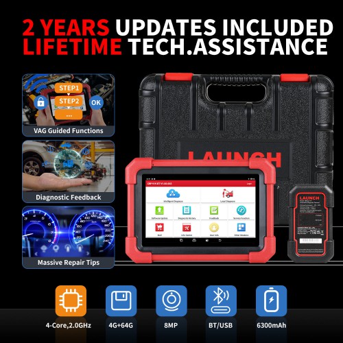 2024 Launch CRP919X BT OBD Scanner Wireless Diagnostic with DBScar VII Supports CAN FD DoIP and ECU Coding EU & UK Version