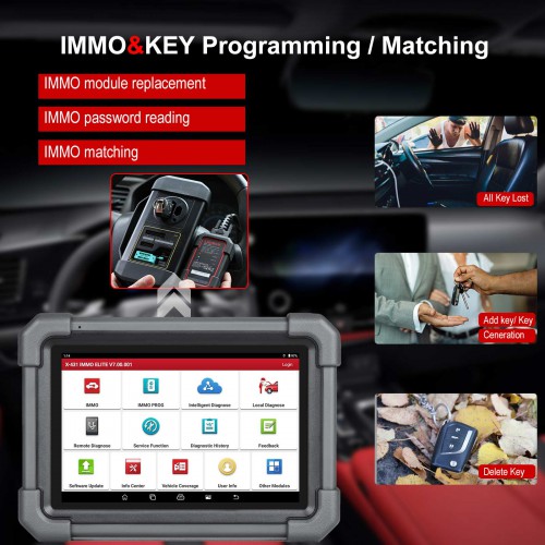 Launch X431 IMMO Elite X-prog3 Complete Key Programming IMMO ECU Clone Diagnostic Tool with 39 Service Functions