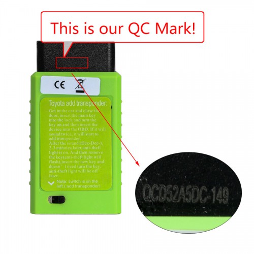 Vehicle OBD Remote Key Programming Device for Toyota G and Toyota H Chip