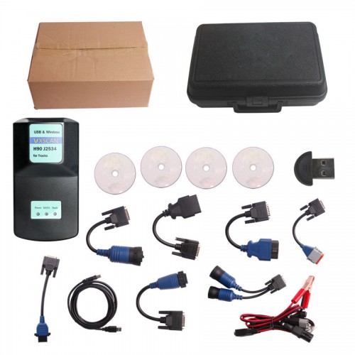 Bluetooth Version VXSCAN H90 J2534 Diesel Truck Diagnose Interface & Software With All Installers Replacement of Nexiq