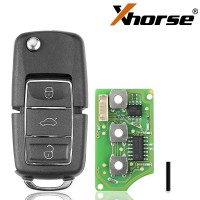 [EU/UK Ship]Xhorse XKB506EN Wire Remote Key VW B5 Flip 3 Buttons Extreme Black English 5pcs/lot 5pcs/lot Get 40 Bonus Points Each Key