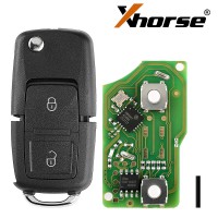 XHORSE XKB508EN Wire Universal Remote Key B5 Style 2 Buttons for VVDI Key Tool VVDI2 5pcs/lot Get 25 Points Each Key
