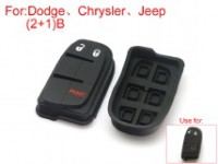 Button Rubber 2+1 Button(use for Dodge Chrysler Jeep) 5pcs/lot