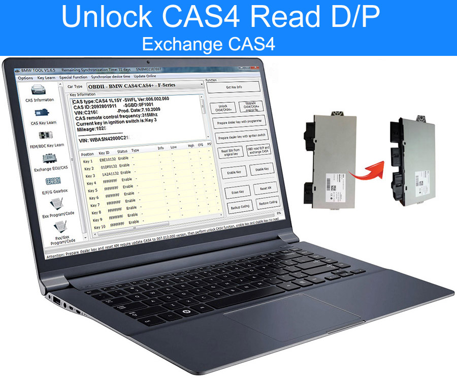 unlock cas4 Read d/p