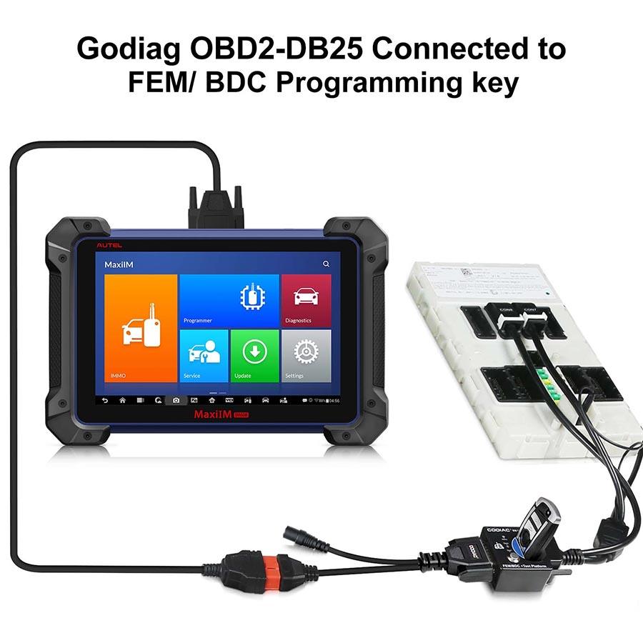 godiag-obd2-db25-connected-to-fem-bdc-programming-key