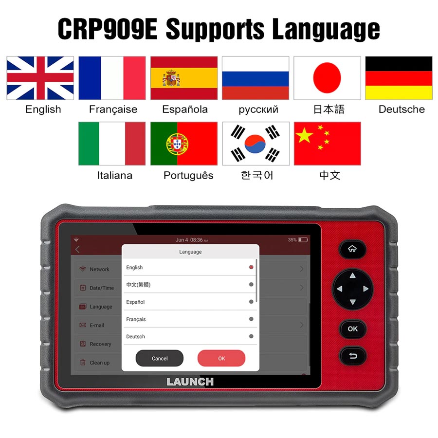 launch crp909e languages