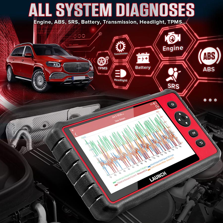 launch crp909e all system diagnosis