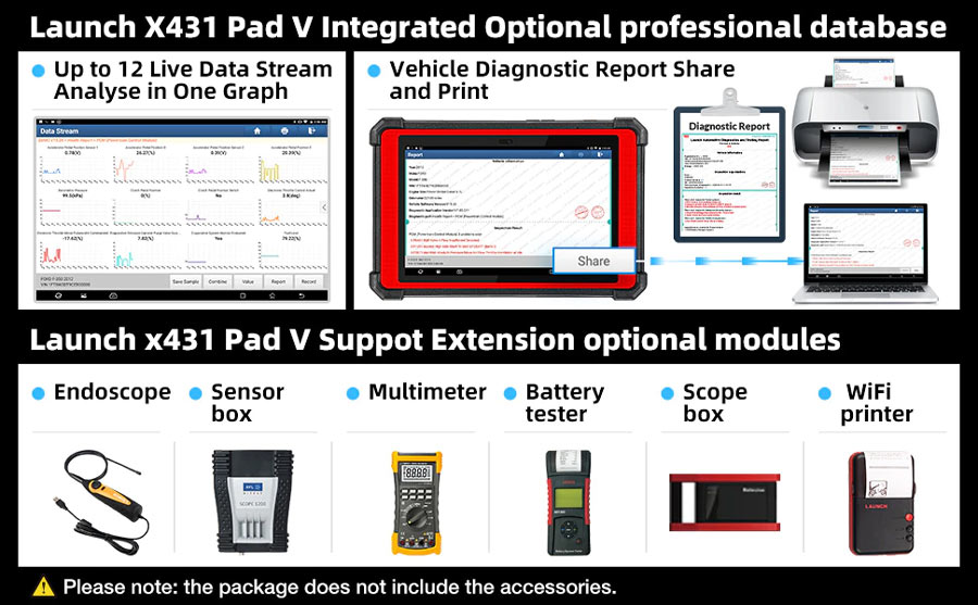 X431 PAD V extended modules