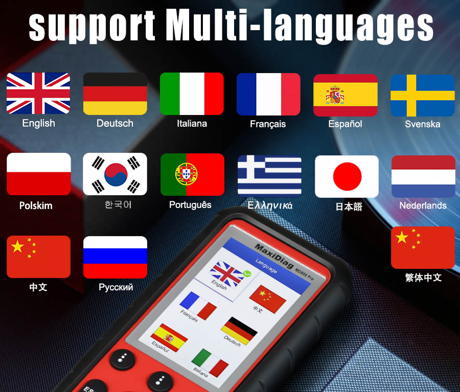 autel md808 pro multi-languages