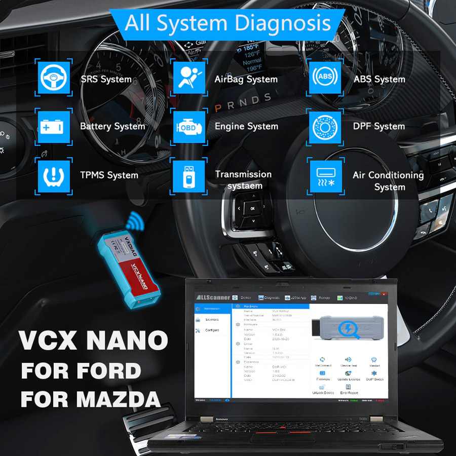 vxdiag ford all system diagnosis