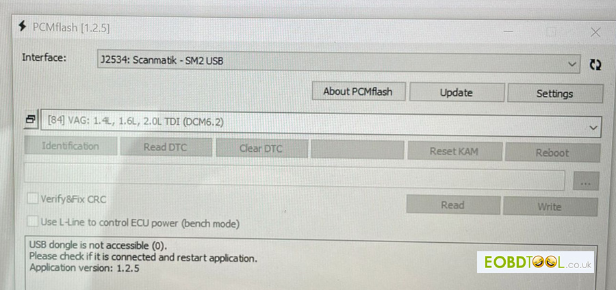 pcmtuner usb dongle is not accessible