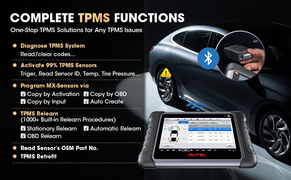 autel MP808S-TS  tpms functions