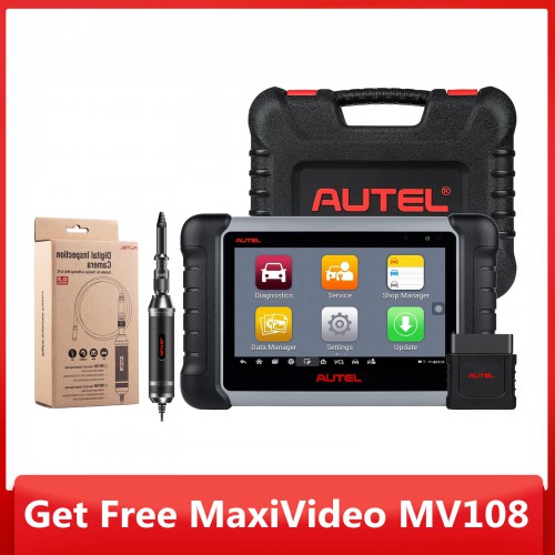 Autel MaxiCOM MK808BT PRO (Autel MK808Z-BT) With Free Autel MaxiVideo MV108S Extends Camera Reach
