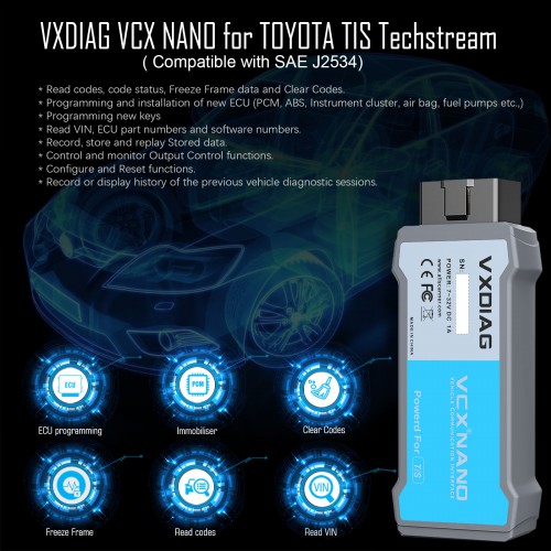 VXDIAG VCX NANO for Toyota Diagnostic and Programming Tool